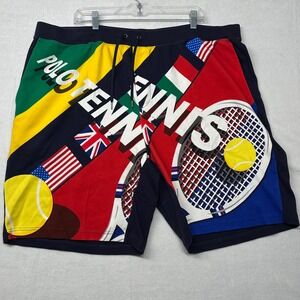 Polo Ralph Lauren Men's Tennis Graphic Print Athletic Shorts Size 3XL